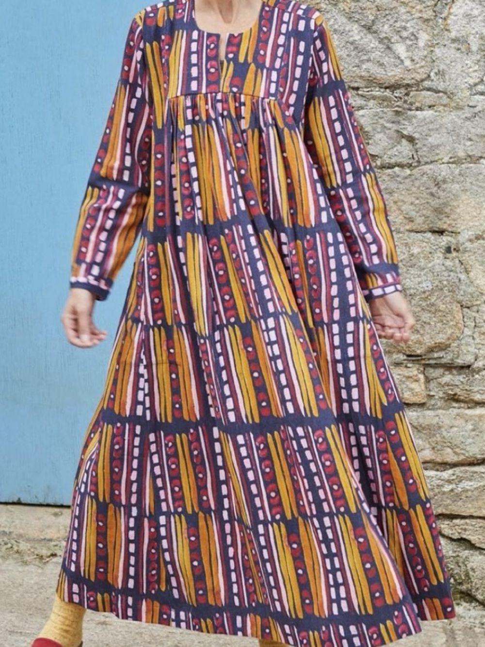Humphries and Begg poppy cotton flax dress